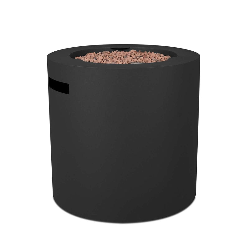 Aegean Steel Propane Fire Pit Hidden Tank in Black, 24-in J9745