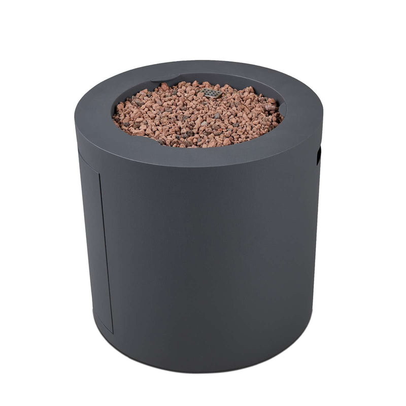 Aegean Steel Propane Fire Pit Hidden Tank in Slate, 24-in X0298