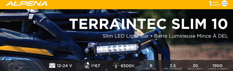 TerrainTec Slim 10 LED Light Bar E1540