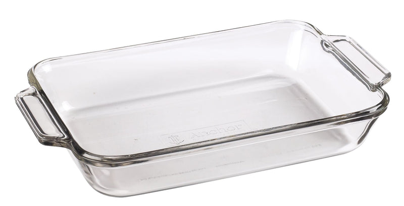 Glass Rectangular Utility Dish, 2-L J9160