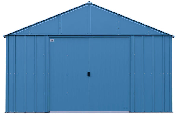 Classic 12x12-ft Blue Grey Corrosion-Resistant Steel Shed K9876