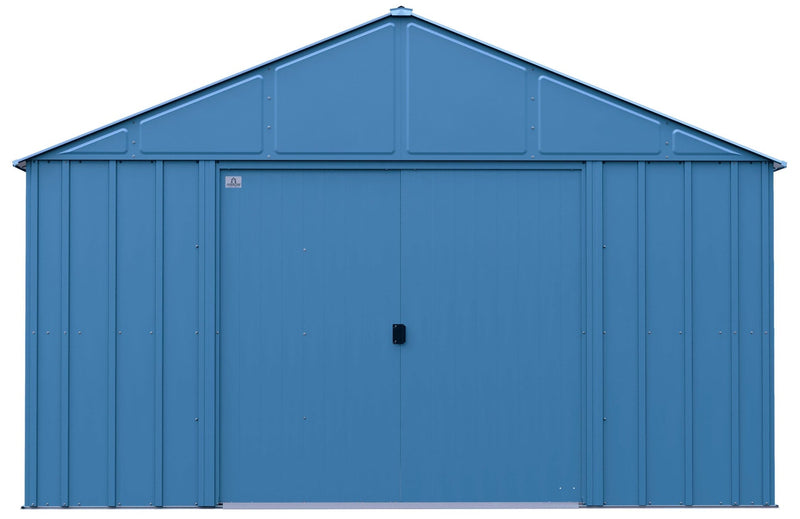 Classic 12x12-ft Blue Grey Corrosion-Resistant Steel Shed K9876