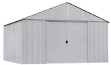 Classic 12x12-ft Flute Grey Steel Storage Shed