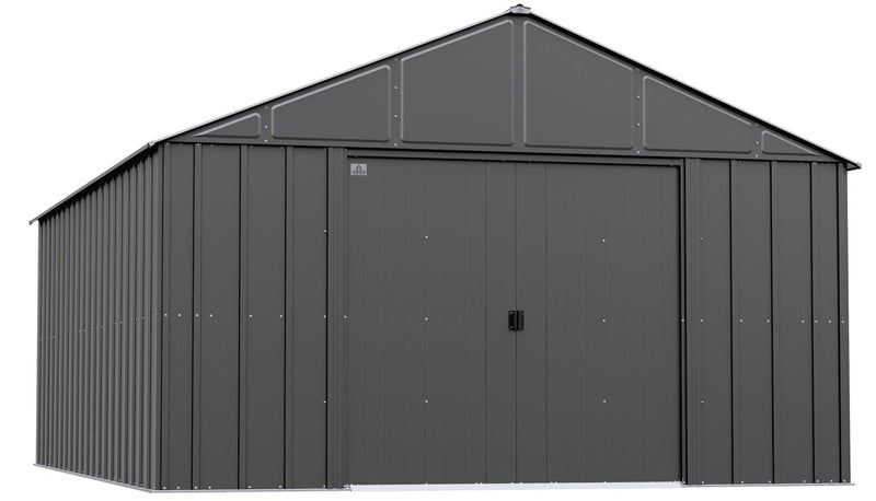 Classic 12x17-ft Charcoal Corrosion-Resistant Metal Shed Y4185