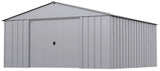 Classic 14x14-ft Flute Grey Corrosion-Resistant Steel Shed
