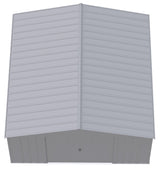 Classic 14x14-ft Flute Grey Corrosion-Resistant Steel Shed