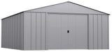 Classic 14x17-ft Flute Grey Corrosion-Resistant Metal Shed