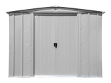 Classic 8x6-ft Flute Grey Galvanized Steel Storage Shed with Pitched Roof