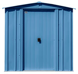 Classic Galvanized Steel Storage Shed, Blue Grey, 6-ft x 7-ft