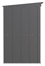 Classic Galvanized Steel Storage Shed, Charcoal, 6-ft x 4-ft