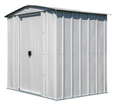Classic Galvanized Steel Storage Shed, Flute Grey, 6-ft x 5-ft