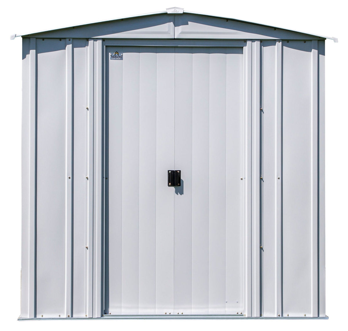 Classic Galvanized Steel Storage Shed, Flute Grey, 6-ft x 7-ft