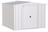 Classic Galvanized Steel Storage Shed, Flute Grey, 8-ft x 8-ft