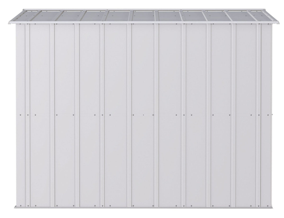 Classic Galvanized Steel Storage Shed, Flute Grey, 8-ft x 8-ft
