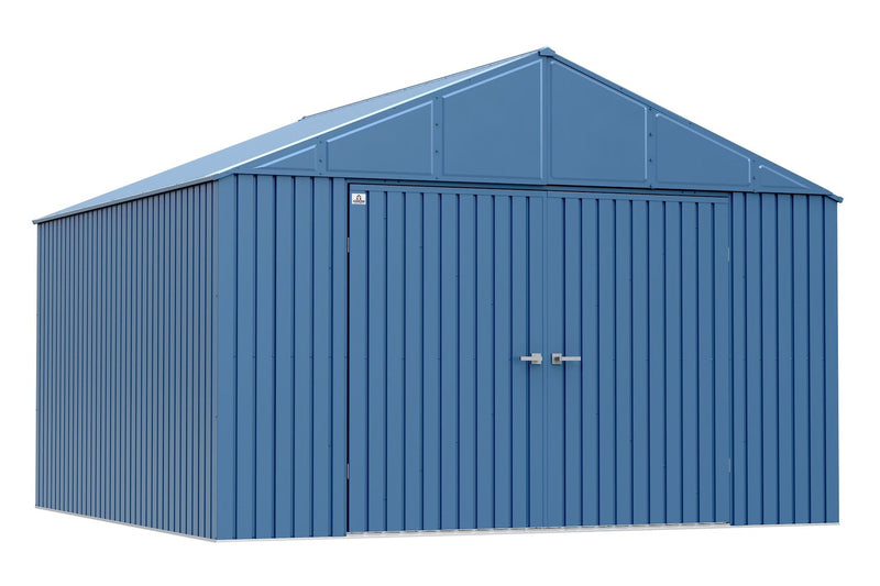 Elite 14x12-ft Anthracite Corrosion-Resistant Steel Shed E5477