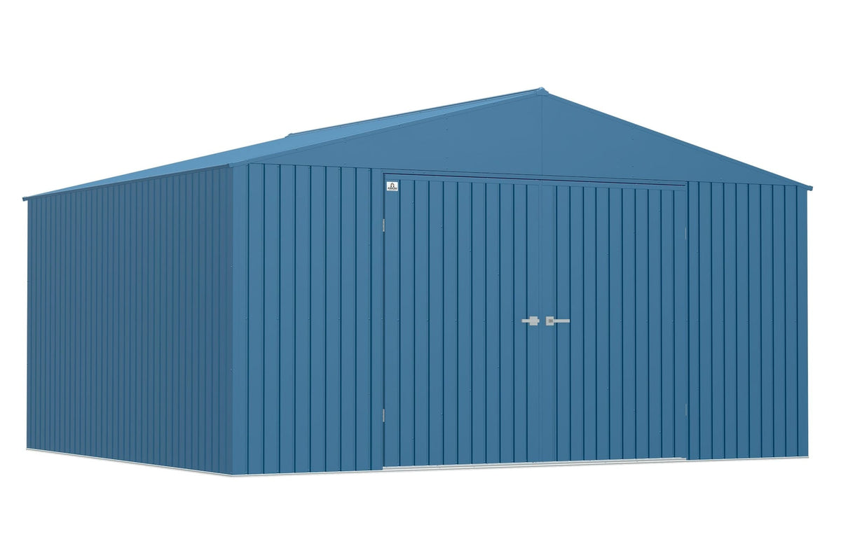 Elite 14x12-ft Blue Grey Corrosion-Resistant Steel Shed
