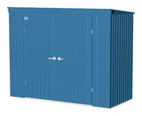 Elite Steel Storage Shed with Pent Roof, Blue Grey, 8-ft x 4-ft