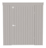 Elite Steel Storage Shed with Pent Roof, Cool Grey, 6-ft x 4-ft