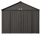 EZEE Galvanized Steel Storage Shed, Charcoal, 10-ft x 8-ft