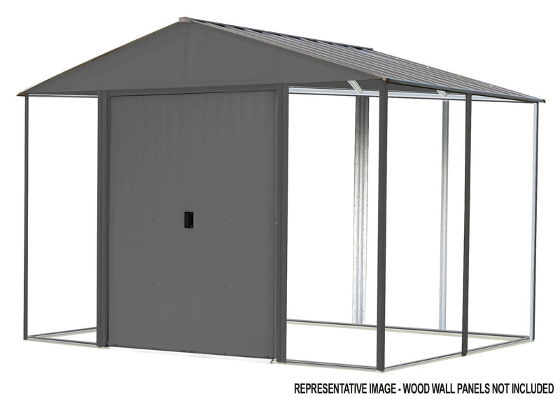 Ironwood Steel Hybrid Shed Kit, Anthracite, 8-ft x 8-ft L5781