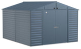 Select Galvanized Steel Storage Shed, Blue Grey, 10-ft x 12-ft