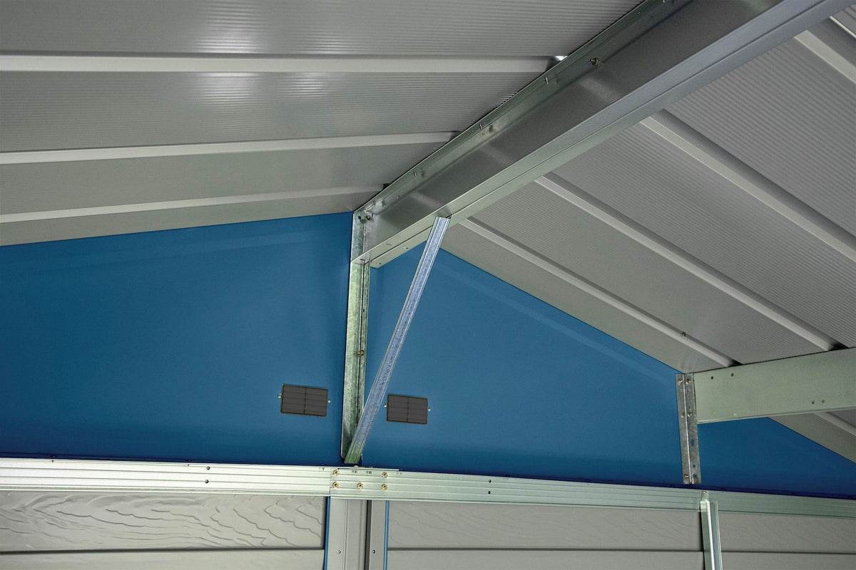 Select Galvanized Steel Storage Shed, Blue Grey, 10-ft x 12-ft