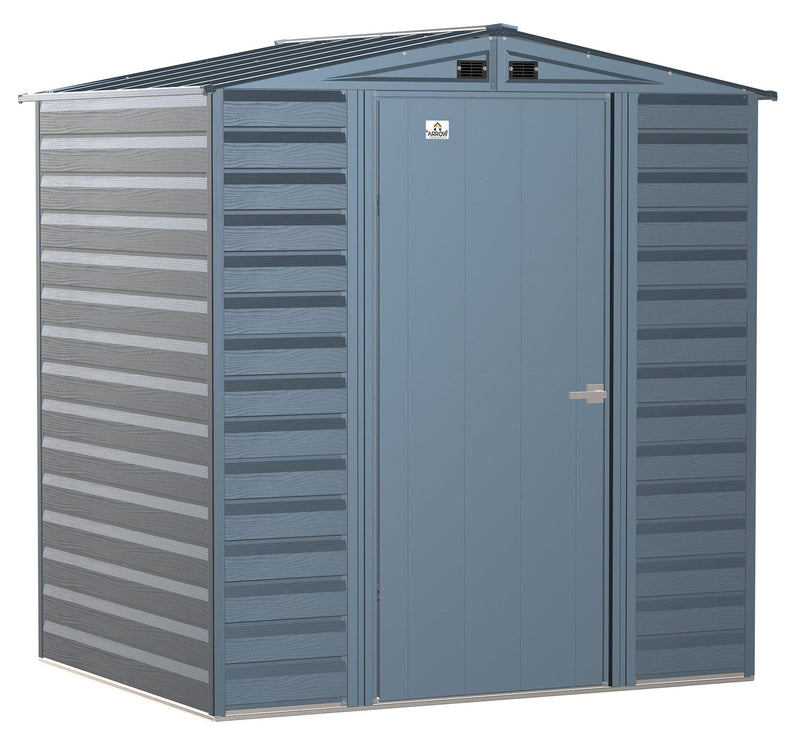 Select Galvanized Steel Storage Shed, Blue Grey, 6-ft x 5-ft A1413