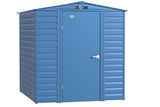Select Galvanized Steel Storage Shed, Blue Grey, 6-ft x 7-ft
