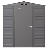 Select Galvanized Steel Storage Shed, Charcoal, 6-ft x 5-ft