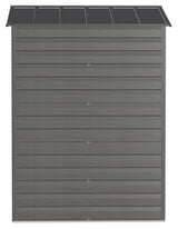Select Galvanized Steel Storage Shed, Charcoal, 6-ft x 5-ft