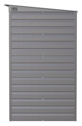 Select Galvanized Steel Storage Shed, Charcoal, 8-ft x 4-ft