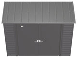 Select Galvanized Steel Storage Shed, Charcoal, 8-ft x 4-ft