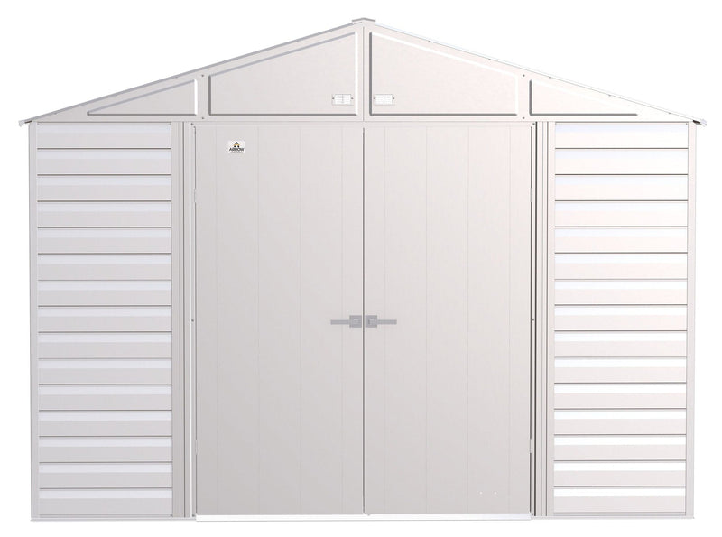 Select Galvanized Steel Storage Shed, Flute Grey, 10-ft x 12-ft P4962