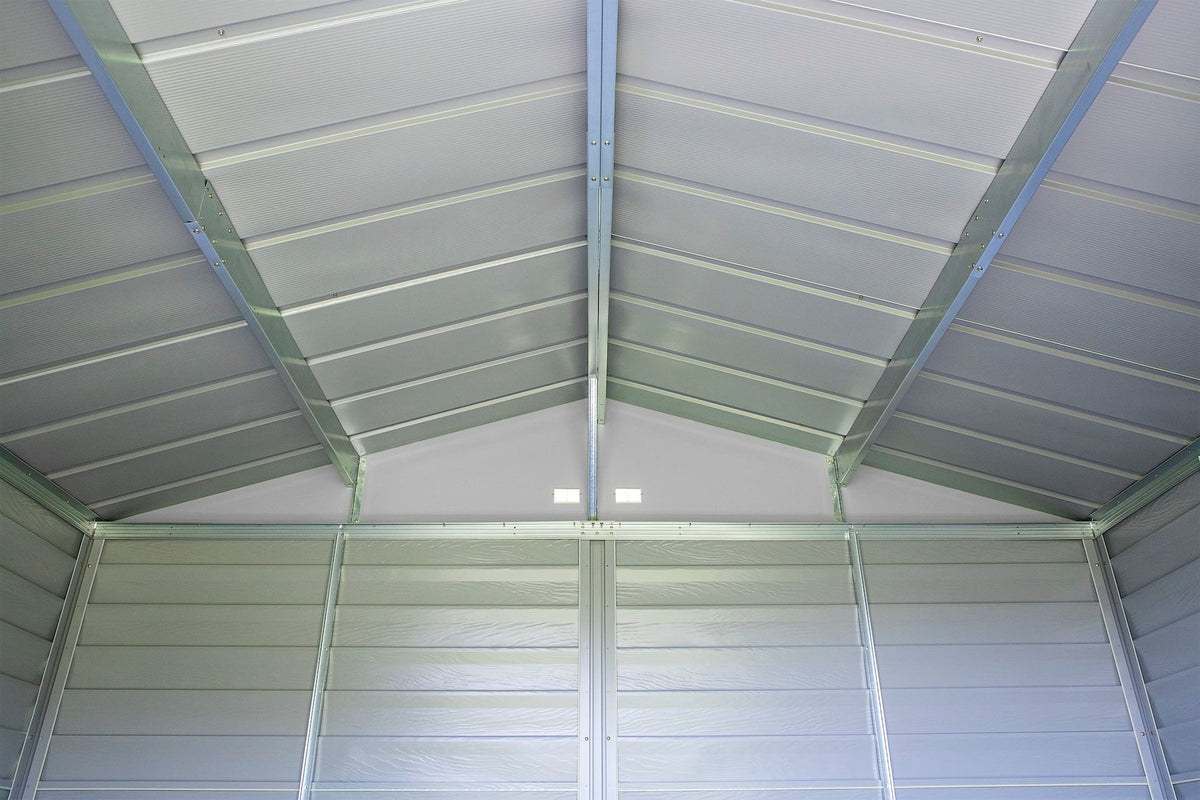 Select Galvanized Steel Storage Shed, Flute Grey, 10-ft x 12-ft