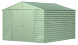 Select Galvanized Steel Storage Shed, Sage Green, 10-ft x 12-ft