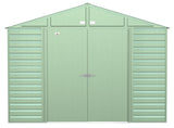 Select Galvanized Steel Storage Shed, Sage Green, 10-ft x 12-ft