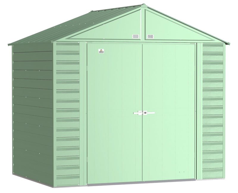 Select Galvanized Steel Storage Shed, Sage Green, 8-ft x 6-ft Y3348