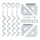Steel Earth Anchor Kit with 15-in Corkscrews