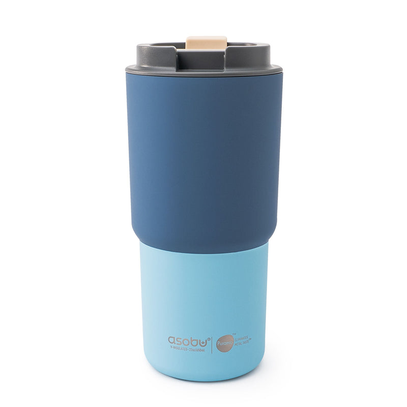 Pick-me-up Ceramic Travel Mug, 22-oz, Pastel Blue Q2091