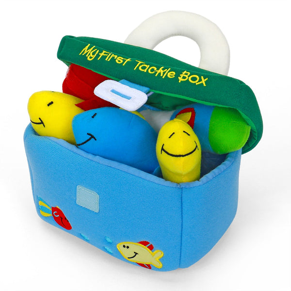Baby Play Soft Collection, My First Tackle Box 5-Piece Plush Playset with Rattle, 8-in F0446