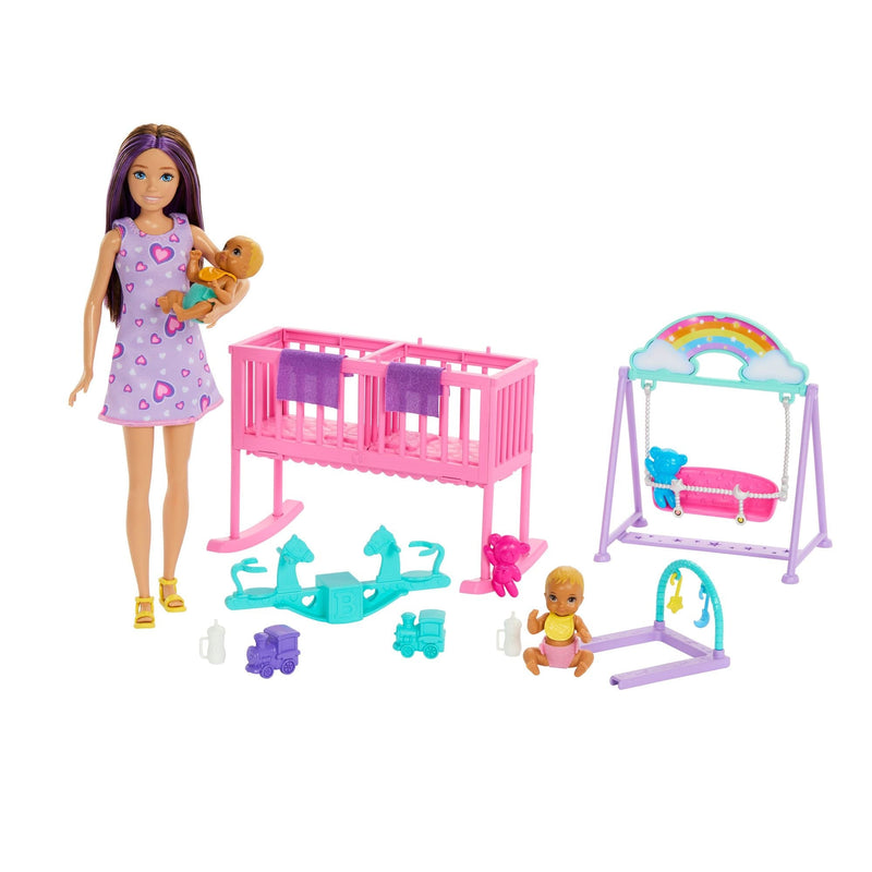 Skipper Babysitter Twinning Dolls & Toys Nursery Playset, Kids Ages 4+ Z7077