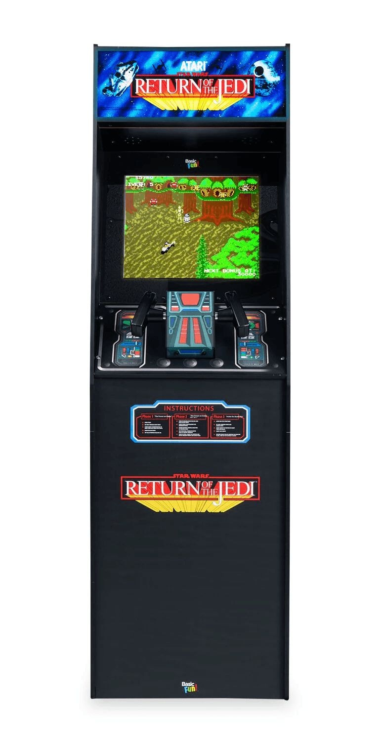 Basic Fun Atari Ultra Series Arcade Classics Cabinet for Home, Free Standing Game Machine with 3 Games M7689