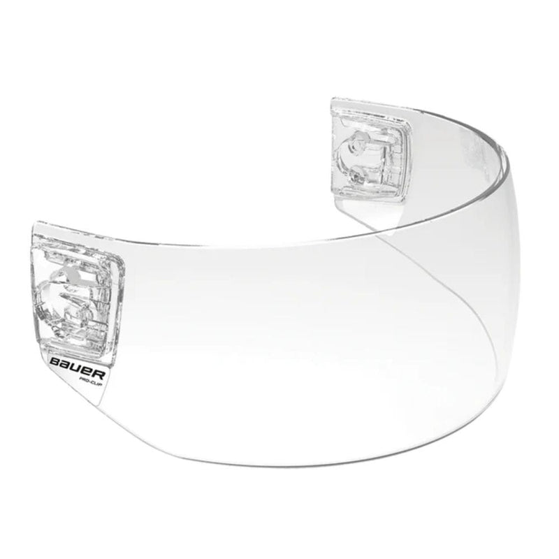 Pro-Clip Straight Hockey Helmet Visor with Clips, Junior/Senior, Clear A202
