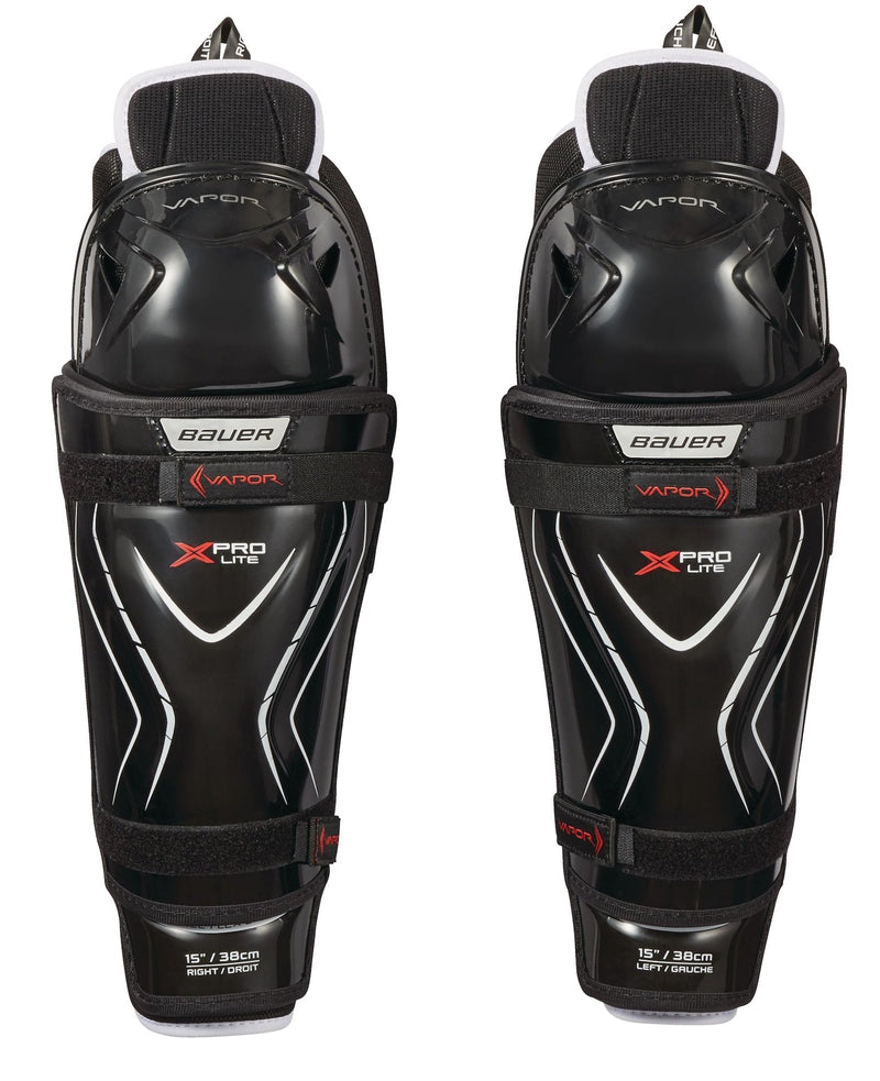 Vapor X Pro Lite Senior Hockey Shin Guards with Tapered Fit, Hyperlite HD Foam, Black Z5472