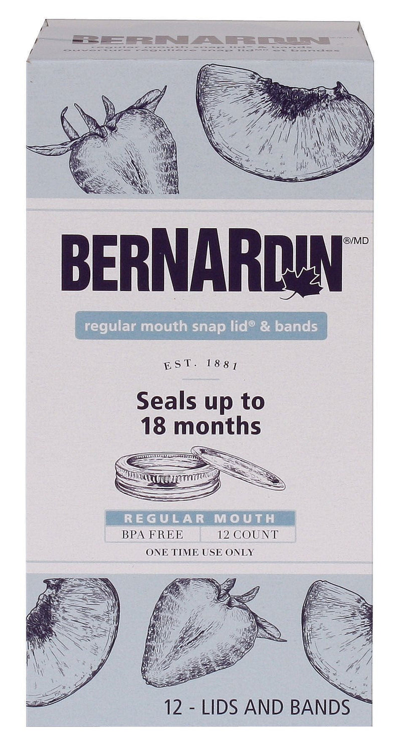 Regular Mouth Replacement Snap Lids and Bands for Mason Jars, 12-pk F8643