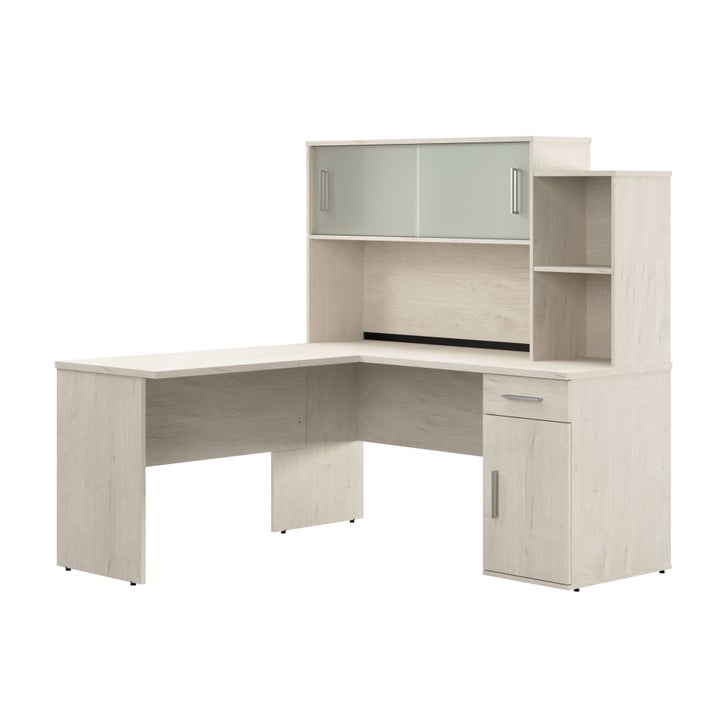 Bestar Orford L-Shaped Desk with Hutch S1779