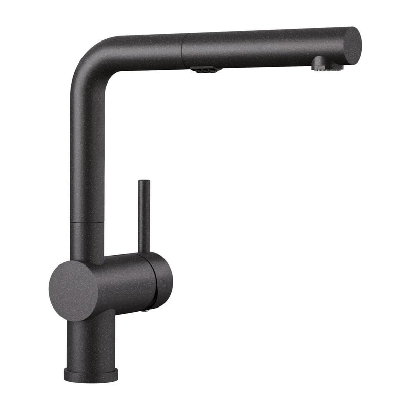 Linus Low Arc Pull-Out Dual-Spray Kitchen Faucet, Anthracite Q4684