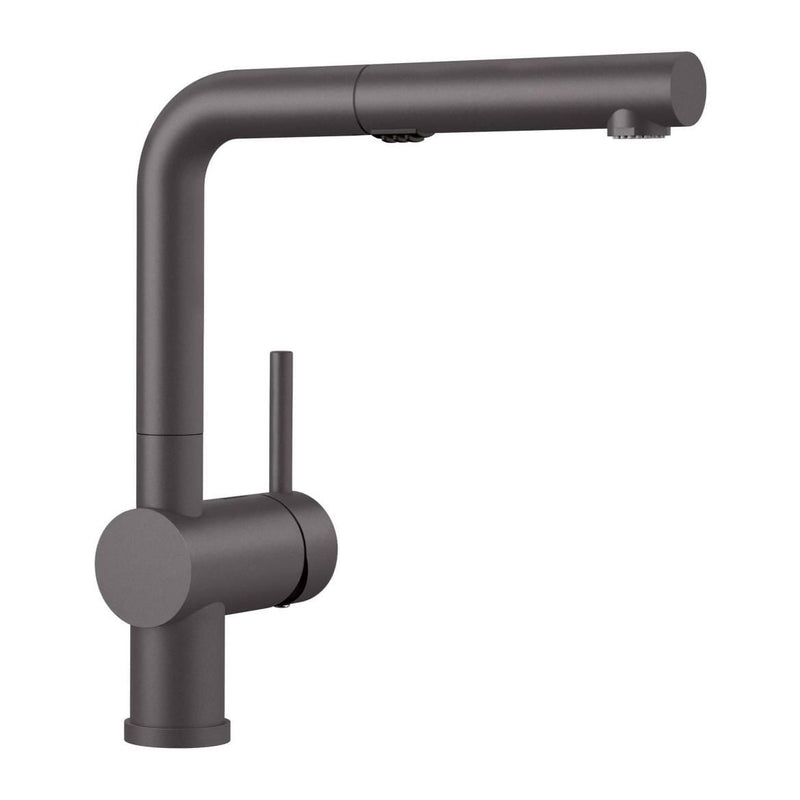 Linus Low Arc Pull-Out Dual-Spray Kitchen Faucet, Cinder V3446