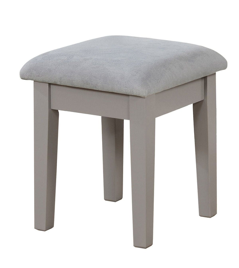 Cece 1-Drawer Grey Dressing Table Makeup Vanity Set with Stool and Mirror H1608