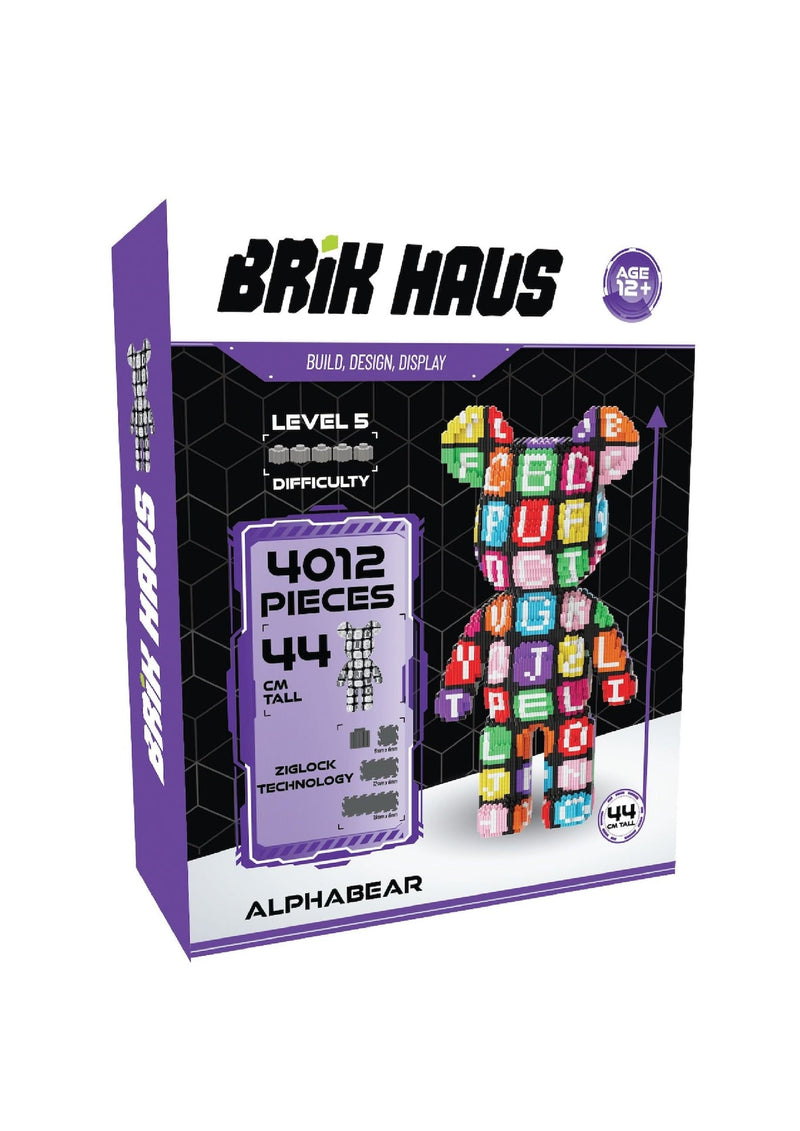 Brik Haus Alphabear Construction Set, Medium A3890